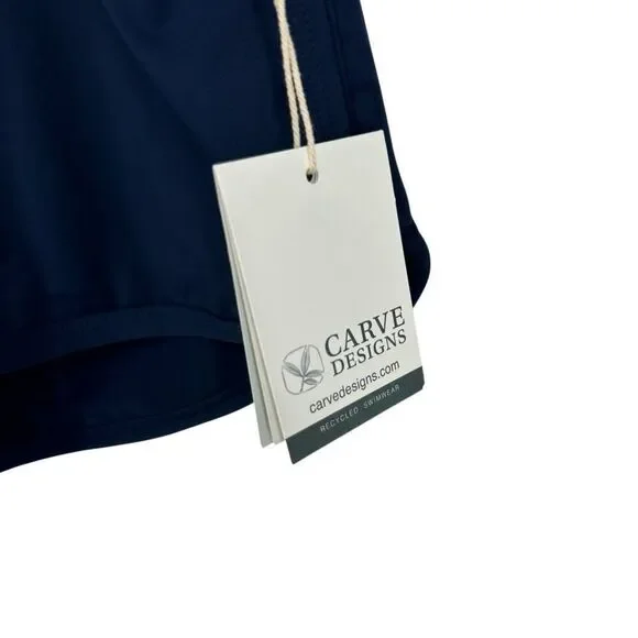 Carve Designs Lorenzo Swim Shorts Medium Navy Blue Bottoms Summer UPF NWT #h - Picture 9 of 10